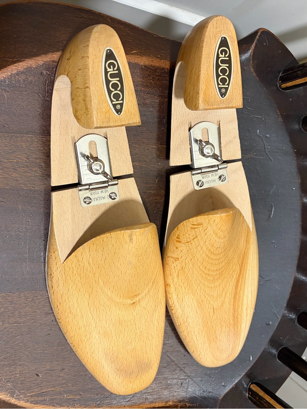 Vintage Authentic GUCCI Men's Wooden Shoe Trees Size 43